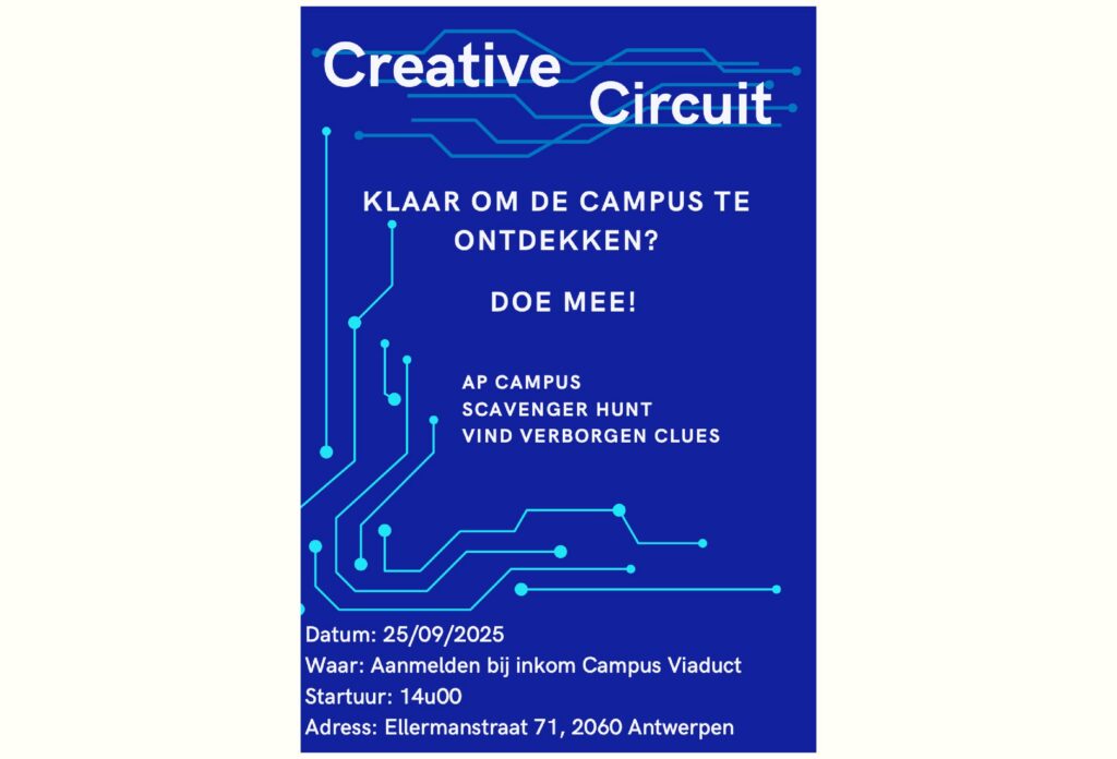 Creative circuit poster van mijn portfolio. (Eigen werk)